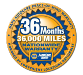 36 Months / 36,000 Miles Nationwide Warranty badge